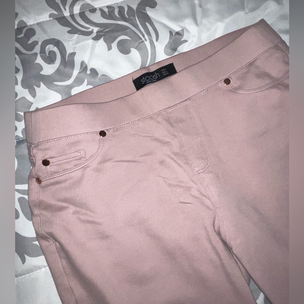 Women’s/Misses Stoosh pants ankle length-Size Large stretch. Light blush pink